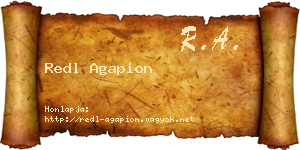 Redl Agapion névjegykártya